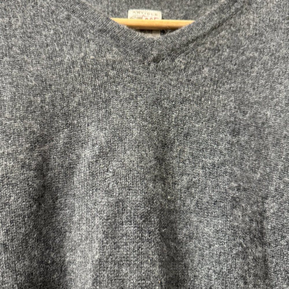 Article 365 Charcoal Grey Cashmere Sweater Size XL - Picture 4 of 6